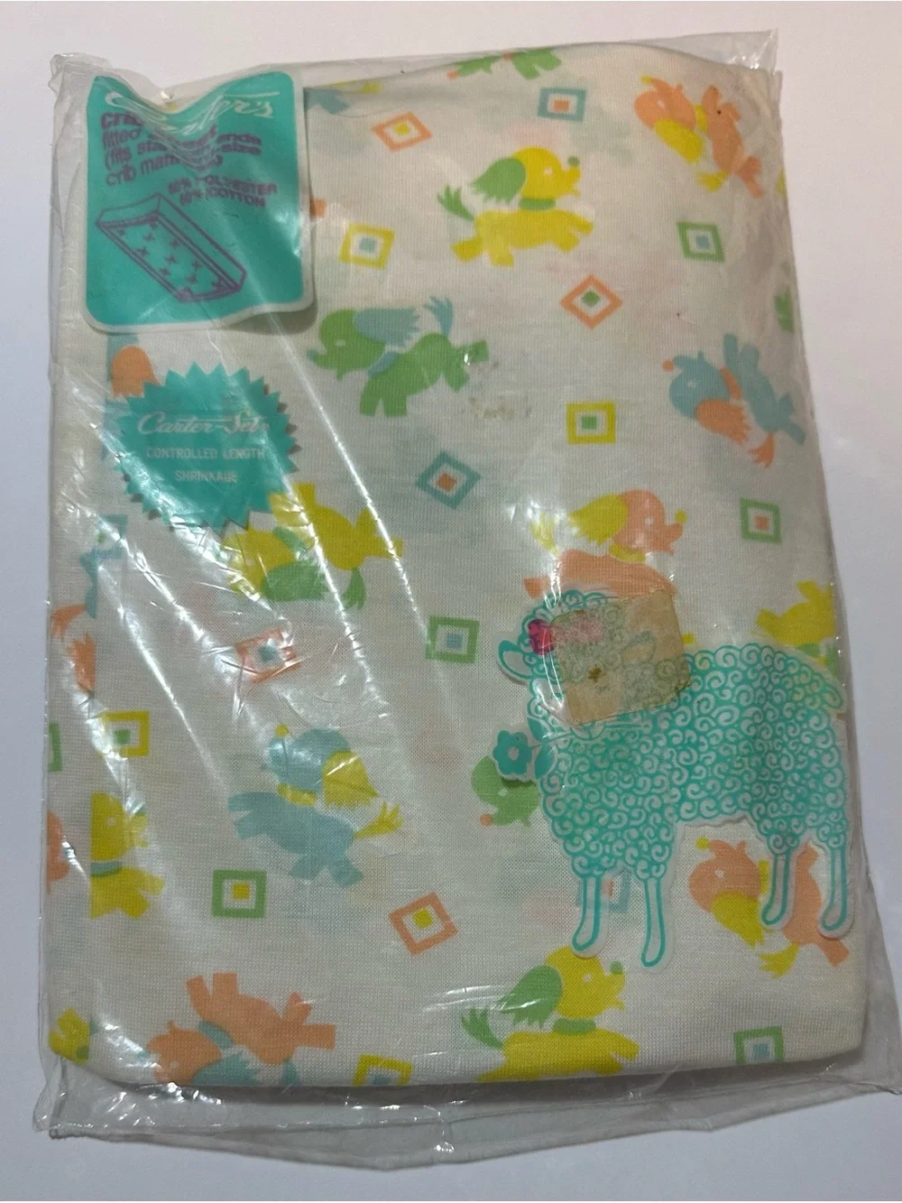 Vintage Carter’s Crib Sheet Colorful Puppies Dogs